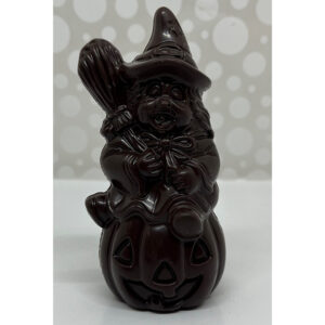 Dark Chocolate Witch on Pumpkin | Reppert's Candy