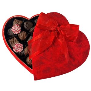 Half Pound Heart Box with Bow