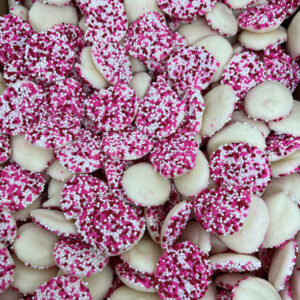 Valentines Day White Chocolate Nonpareils | Reppert's Candy