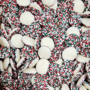 White Chocolate Christmas Nonpareils | Reppert's Candy